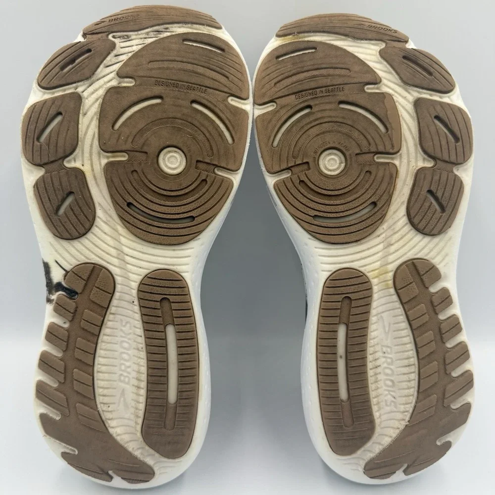Brooks Glycerin StealthFit 21 Women's Size 8‎ White Black Running Shoes Sneakers